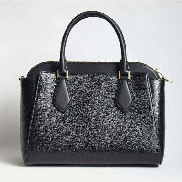 Michael Kors Crossbody Daria Large Triple Compartment Black Leather Satc… - Picture 6 of 11